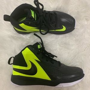 Nike black green sneakers shoes for kids